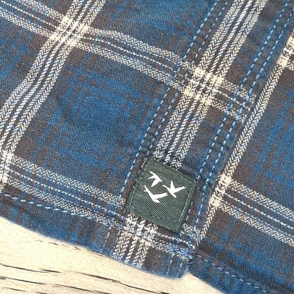Outdoor Life Blue Western Plaid Button Up Long Sleeve Pearl Snap Buttons Size XL - Picture 6 of 15